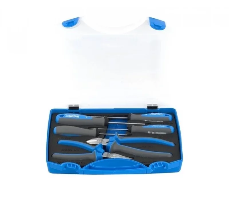 Unior 401PB6 set de cleste si surubelnita in cutie de plastic, 6 buc.